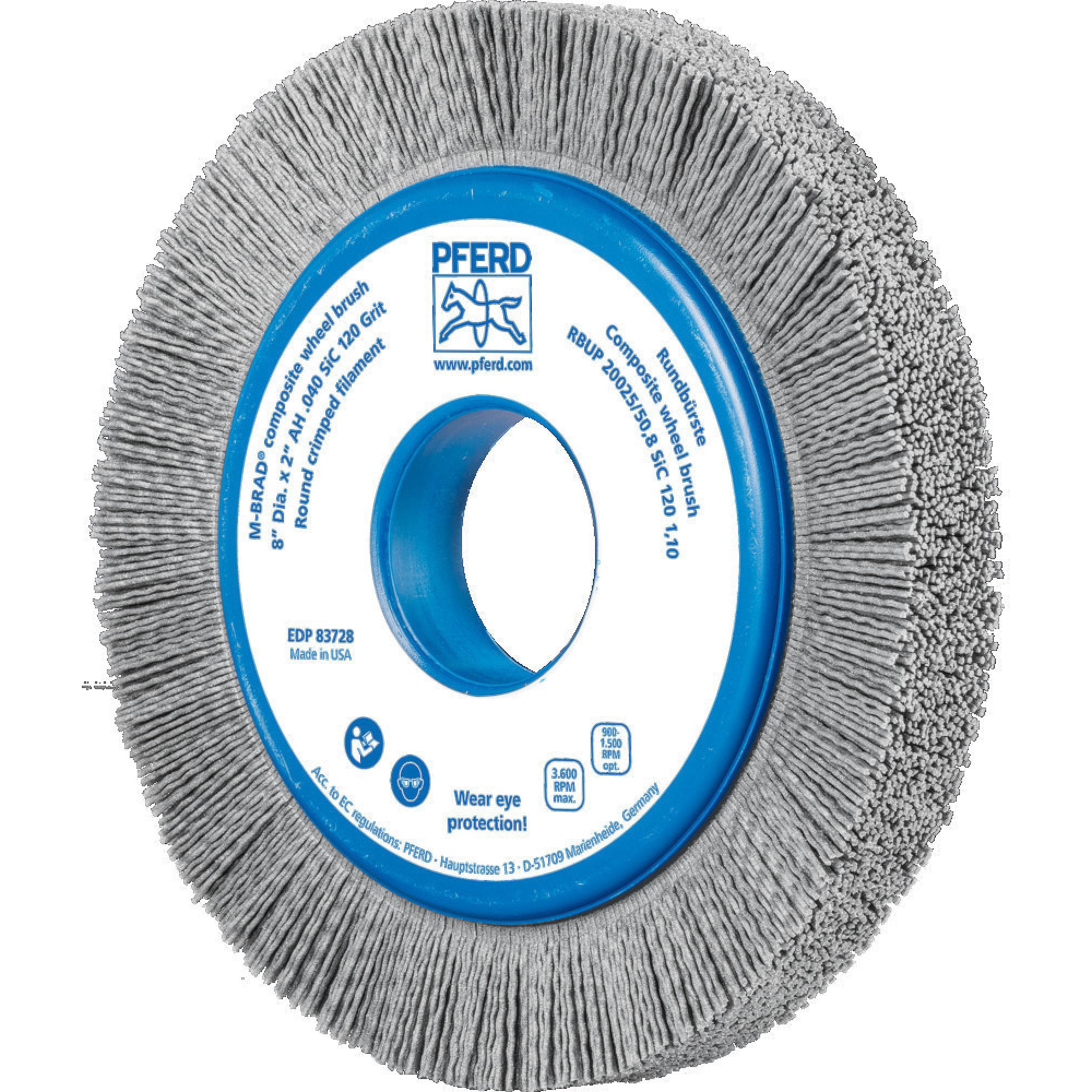 Brosse Ronde PFERD RBU - Démêlée - Large - Usage Industriel - Acier - ø Extérieur 300 Mm Alesage O 50 8 Mm Materiau De Coupe O 0 30 Mm  657643507027 8630